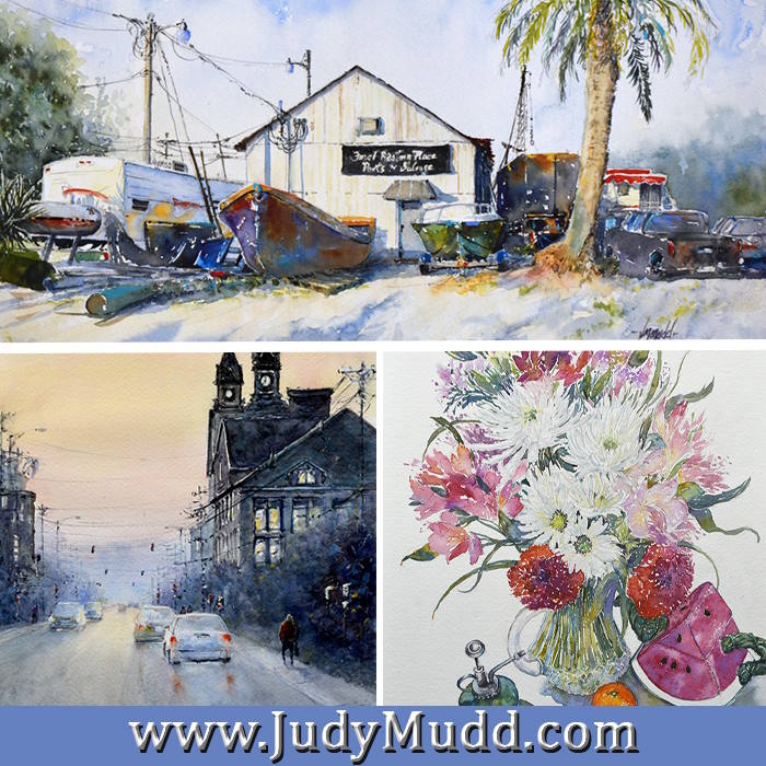 Judy Mudd Watercolor Painting Workshops via Zoom!